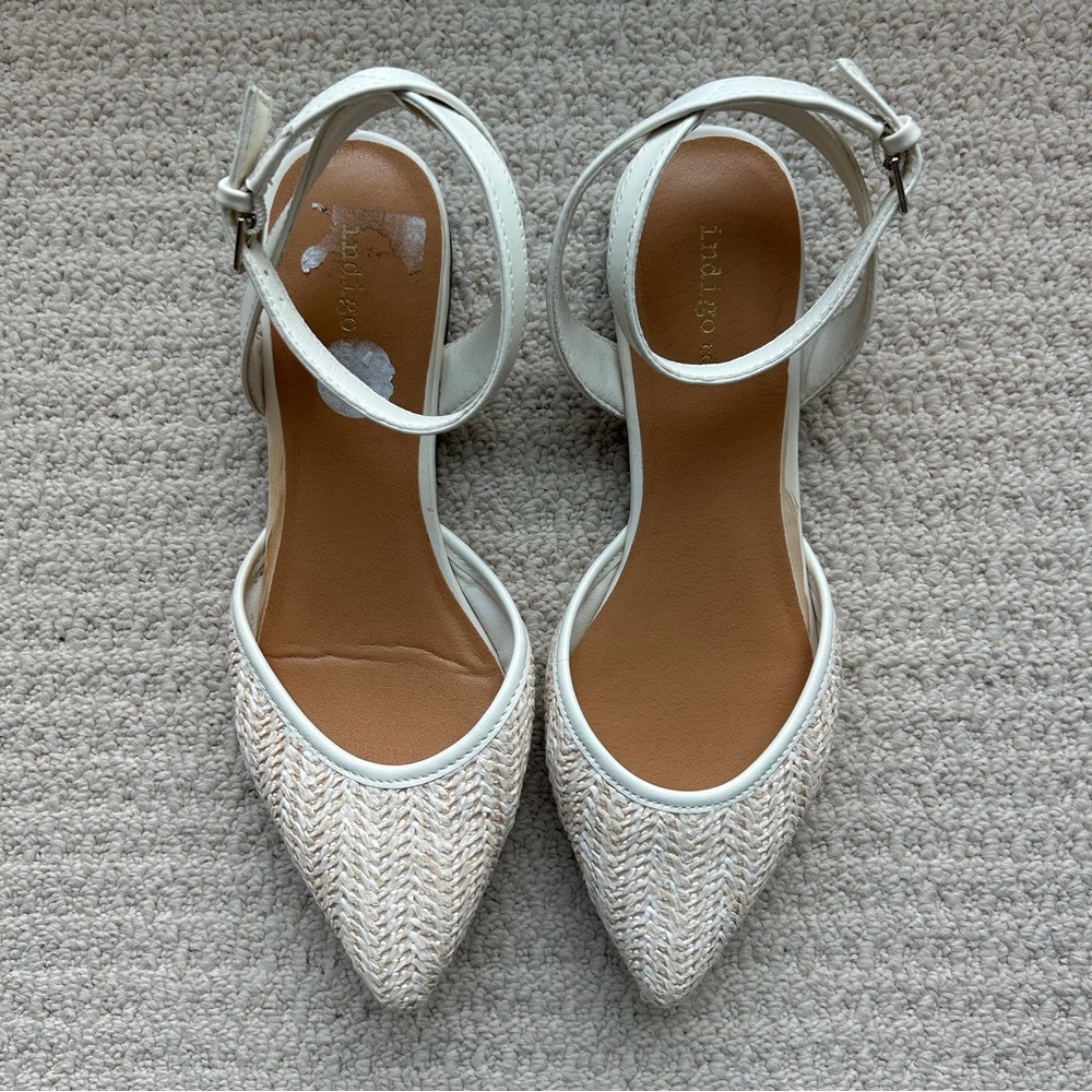 Indigo Cream and Tan Women Sandals